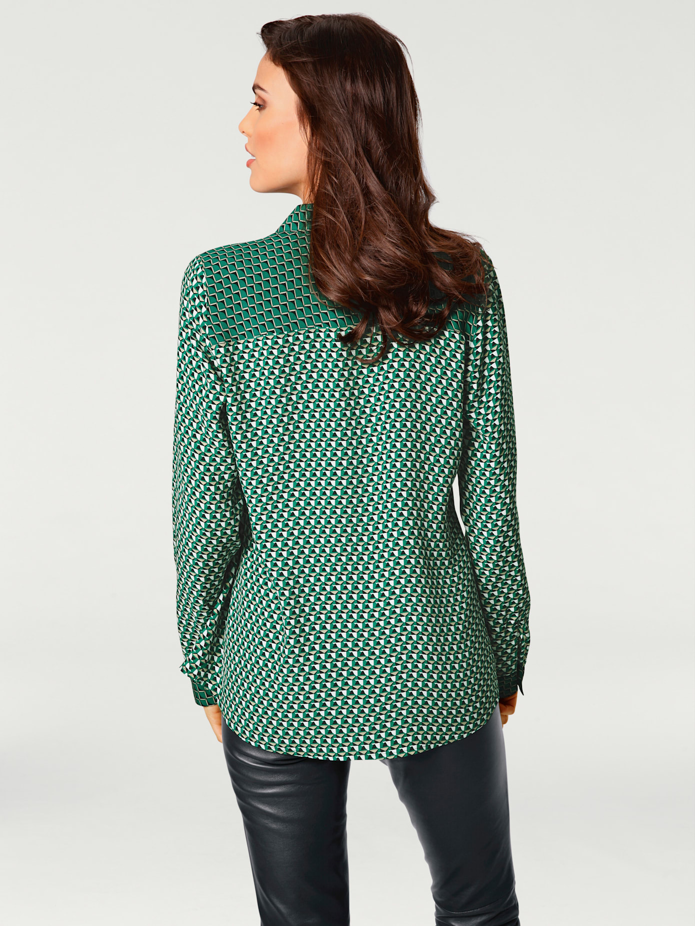 Chemisier look graphique, aspect patchwork