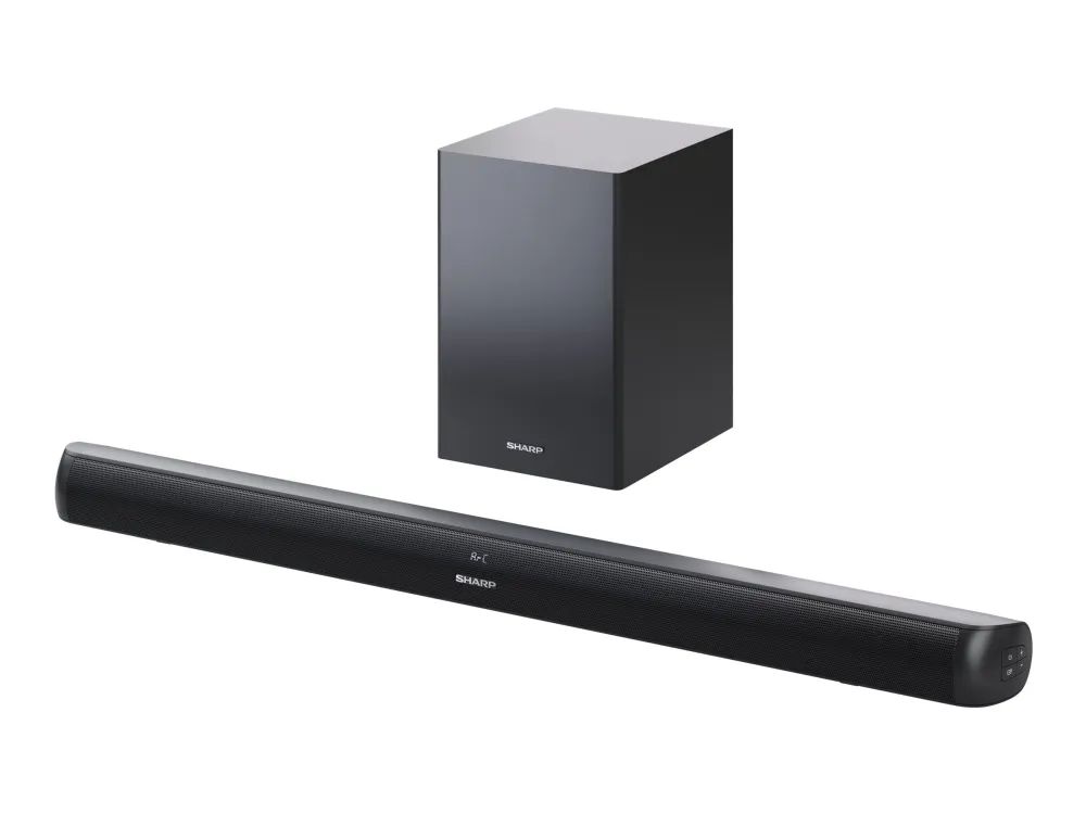 Sharp HT-SBW202 - Lydbarsystem - til hjemmebiograf - 2.1-kanal - trådløs - Bluetooth - sort