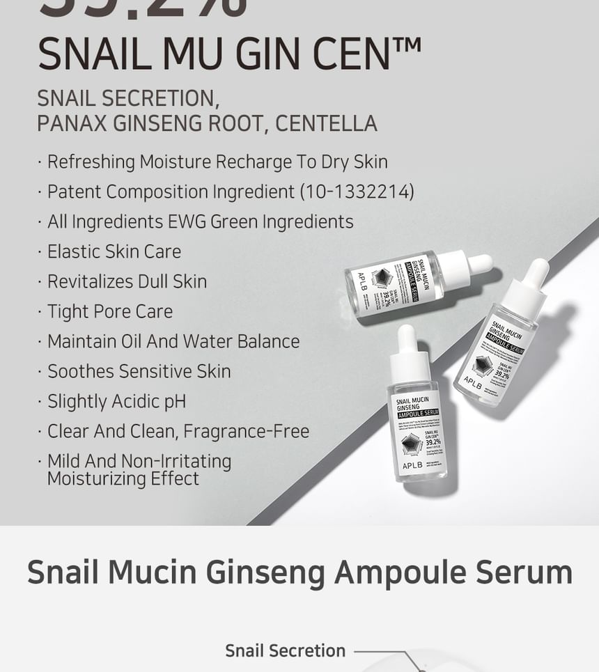 APLB - Slakkenslijm Ginseng Ampoule Serum