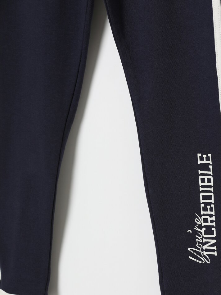 Leggings esportivas com forro de lã - Azul-marinho