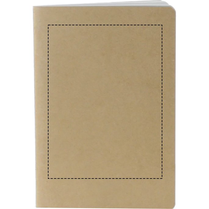 Carnet publicitaire piqué recyclé 14,7 x 21 cm ligné 120 pages - marquage 1 couleur