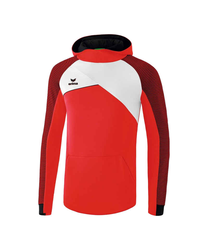 Erima Premium One 2.0 Kapuzensweat Rot Weiss