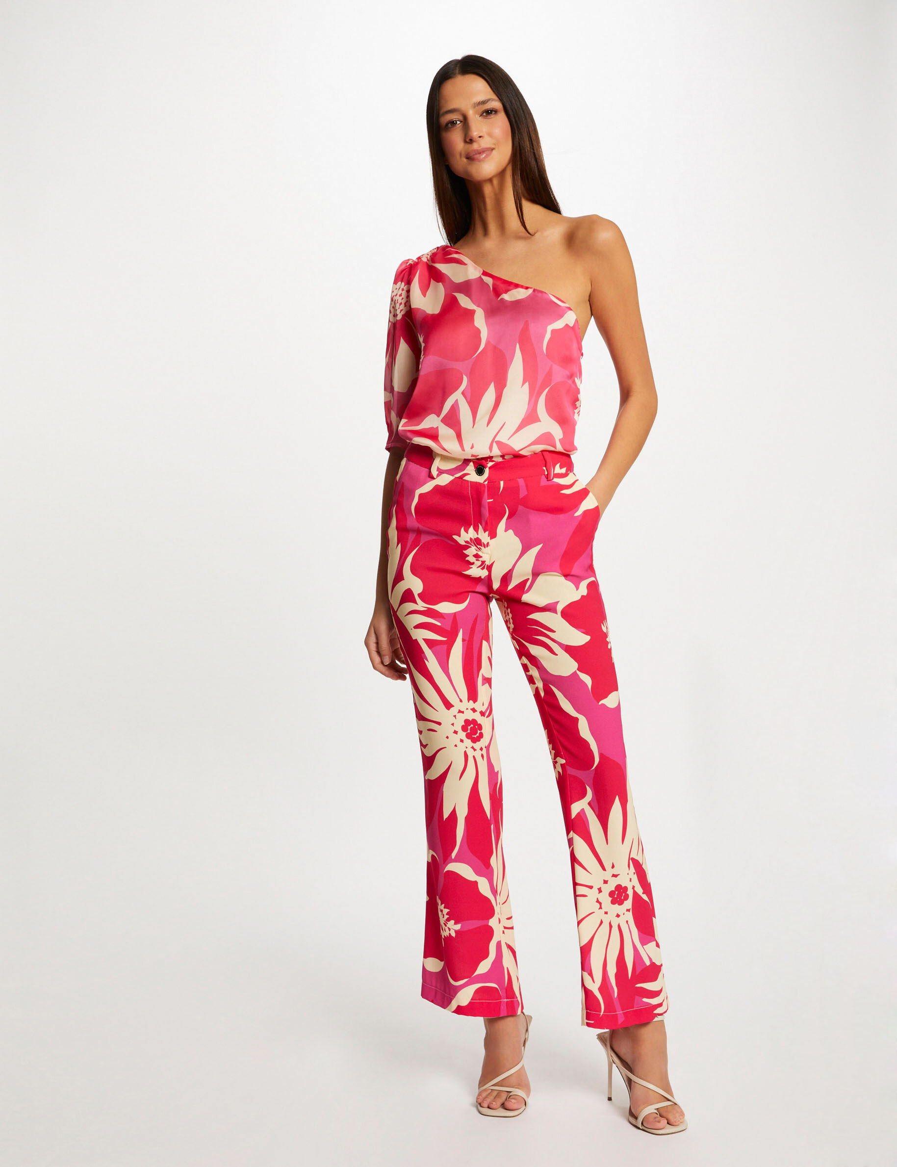 Blouse asymétrique imprimé floral multico femme - multico