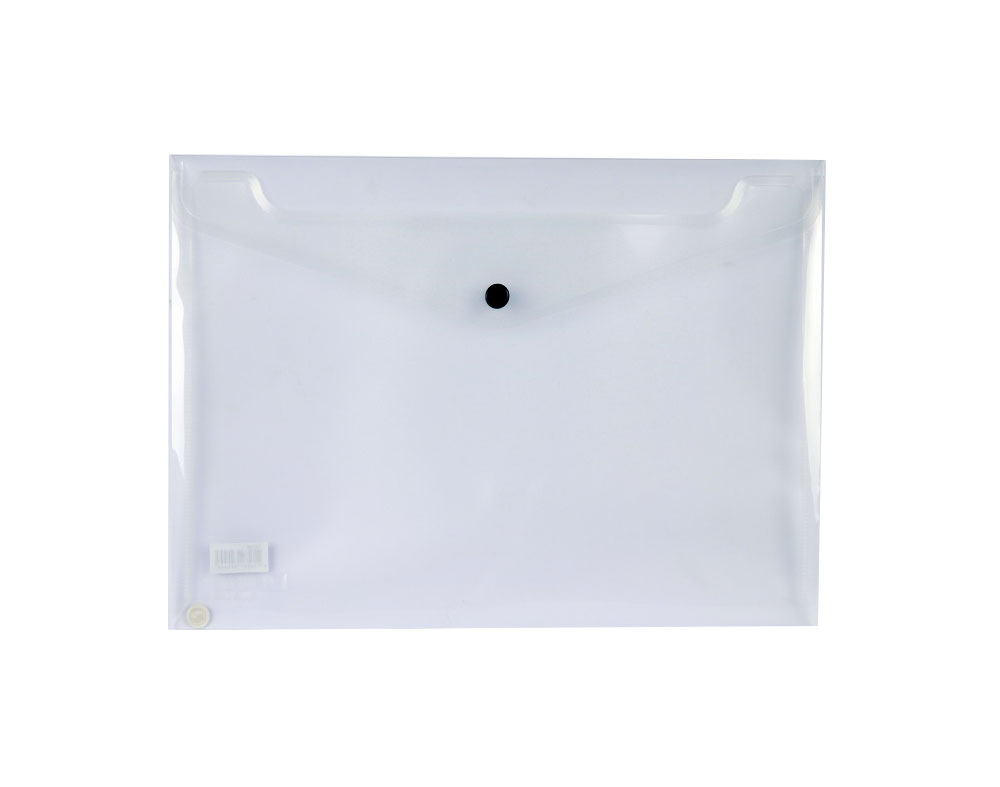 PORTA DOCUMENTOS COM MOLA A6 LIDERPAPEL TRANSPARENTE