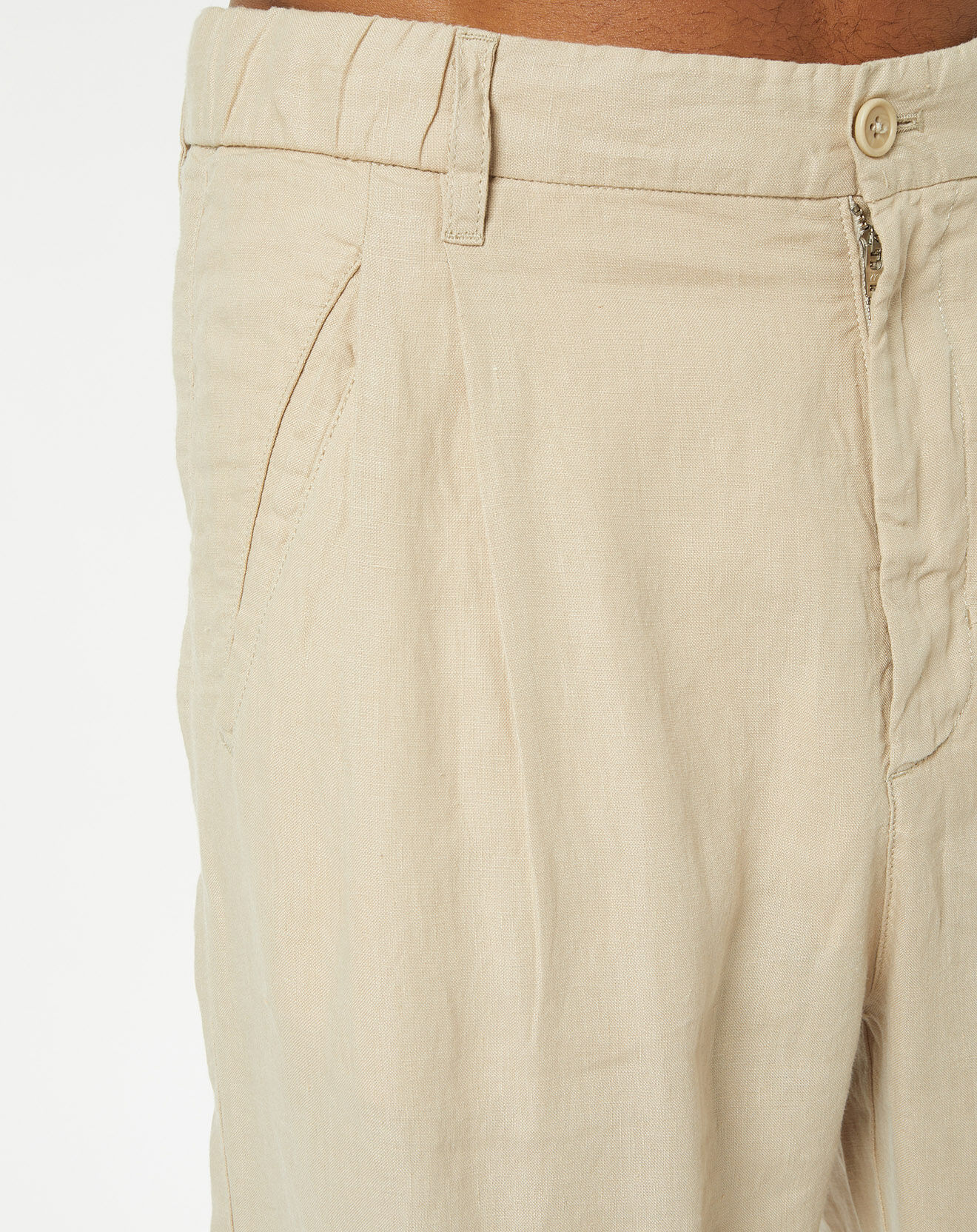 Marc O'Polo Pantalon 100% Lin Mossbo Pant Pinces beige