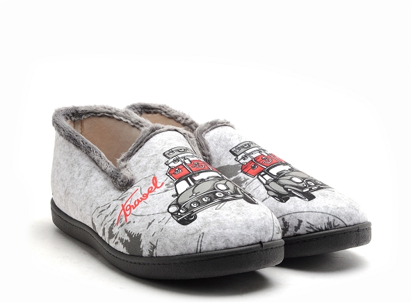 Plumaflex roal chaussons homme r12228 gris