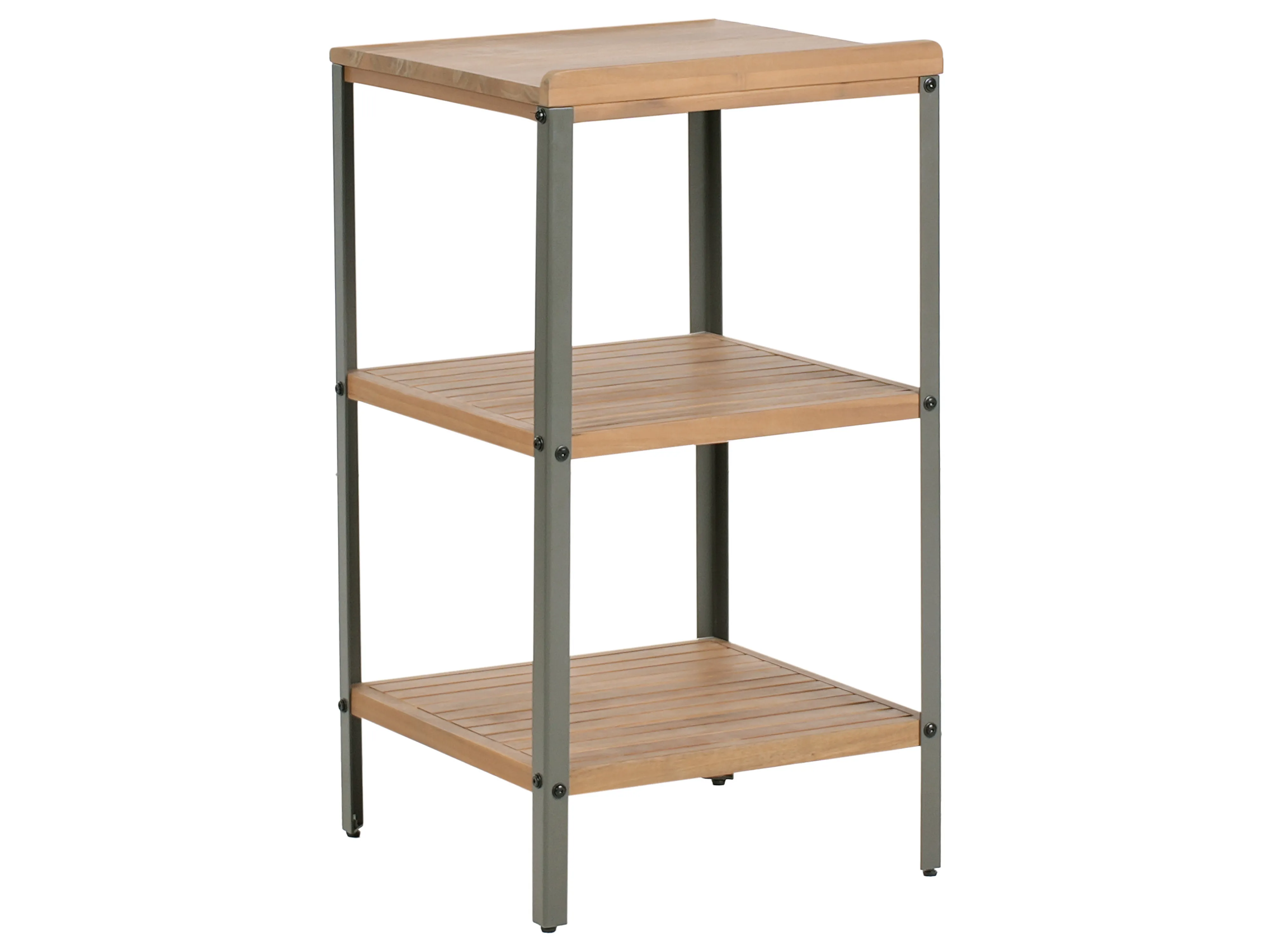 Tuin keukenset 3-delig met spoelbak IVREA Gecertificeerd acaciahout Bruin/zwart