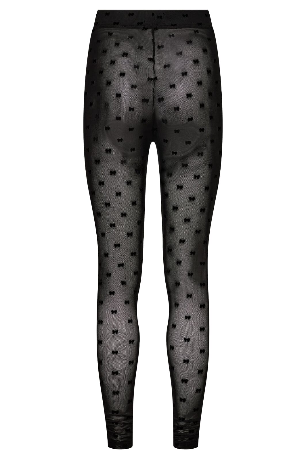 Liberte Mesh-Legging black flock bow