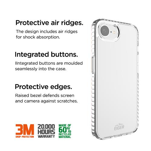 iPhone 16e Ice Grip Case Hardcase Schutzhülle (EGCA00726) - Transparent