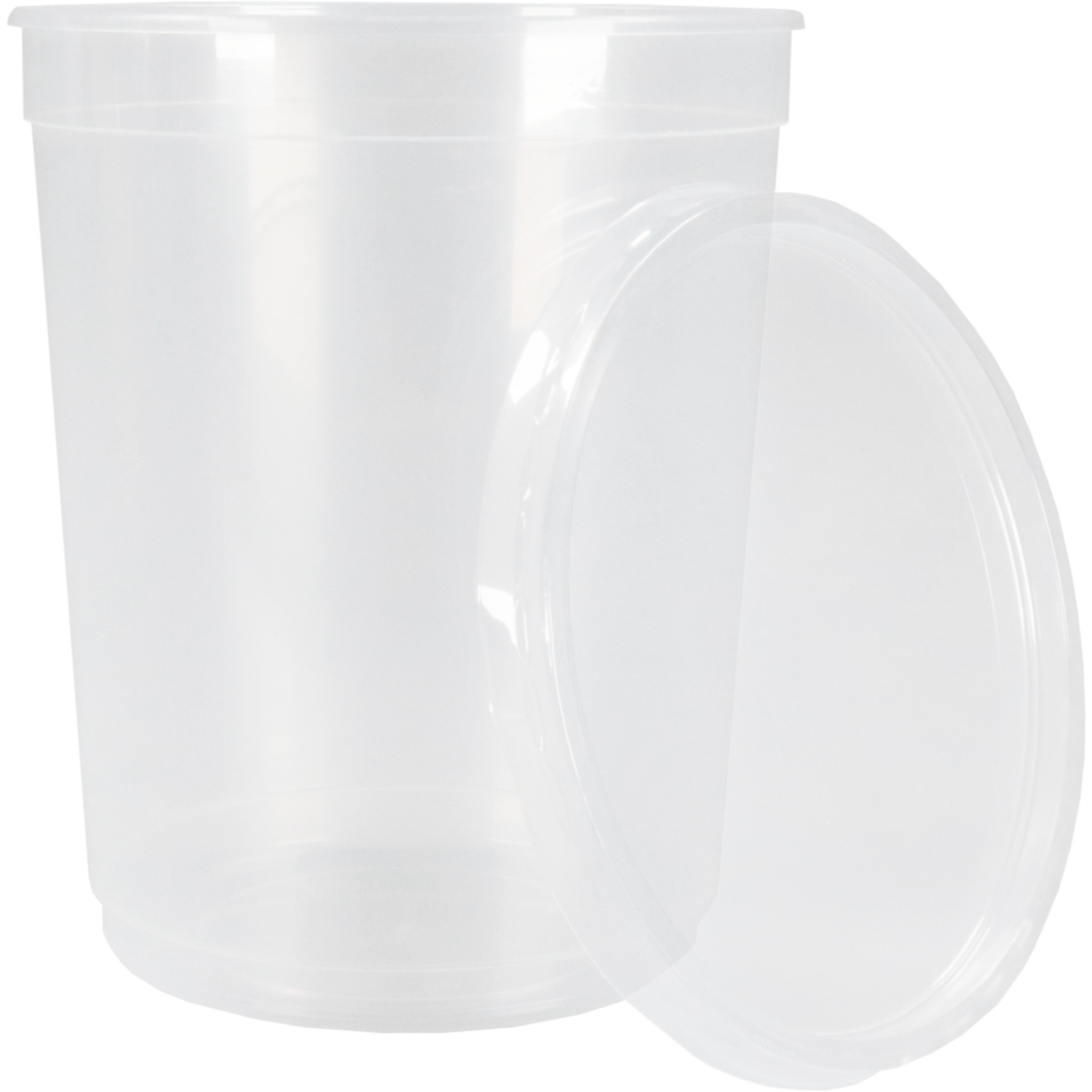 Pot, soeppot, pP, 1000ml, met deksel, Ø115mm, 137mm, transparant