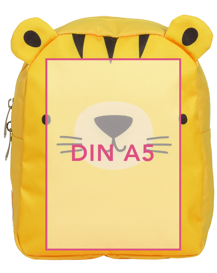 Kinderrucksack LITTLE BACKPACK – TIGER (21x26x10) in gelb