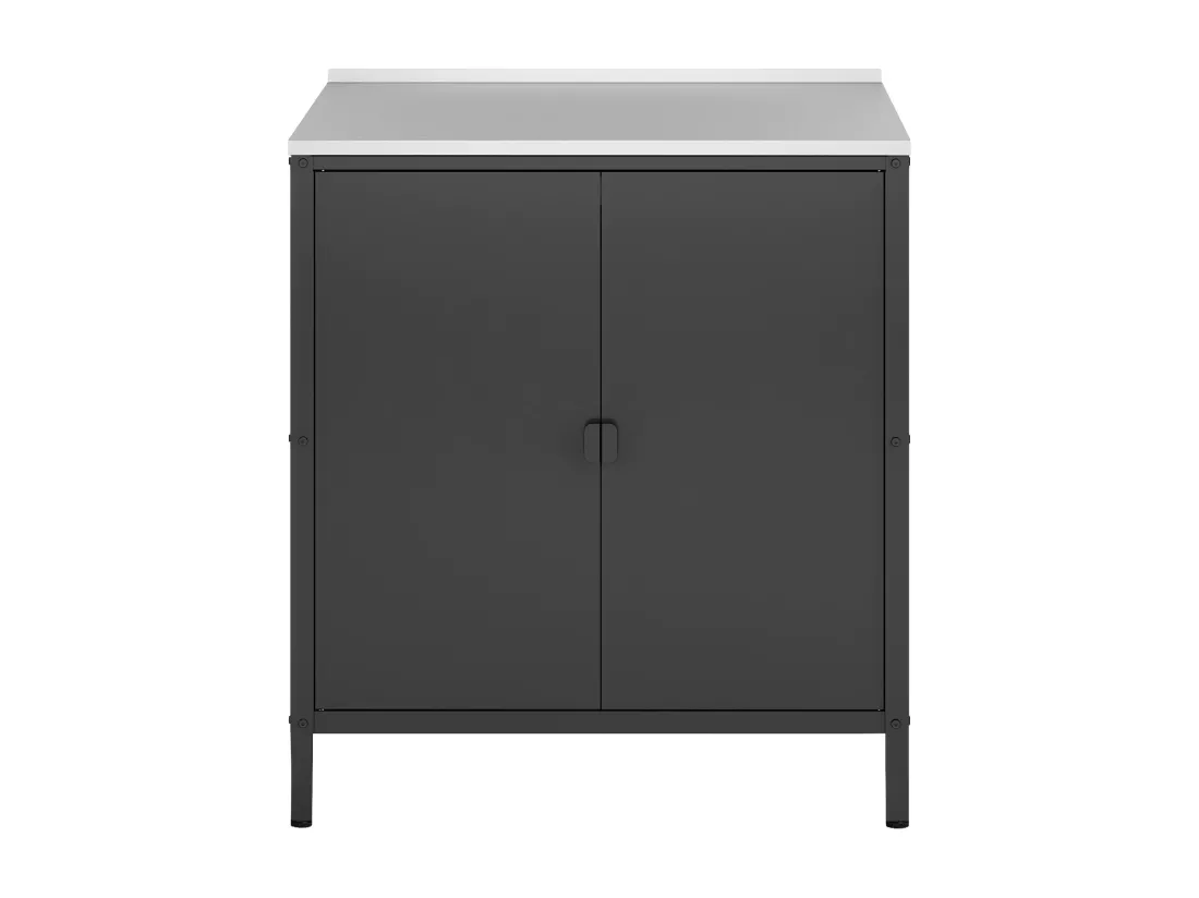 Armoire de jardin acier noire 80 x 50 x 92 cm 03_0006354