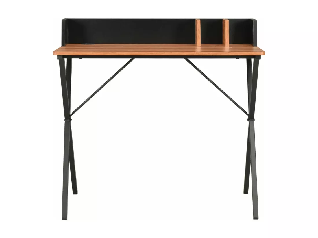 Bureau Noir et marron 80x50x84 cm