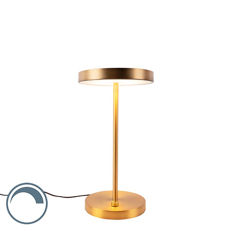Moderne tafellamp brons incl. LED - Disco
