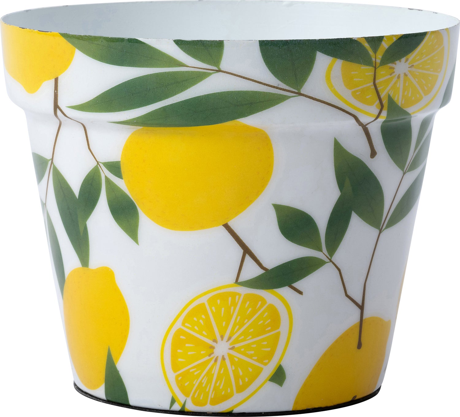 Intratuin bloempot Efi geel D 15 H 13 cm
