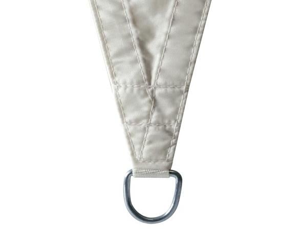 Perel Sonnensegel 360 cm, Viereck Dreieck, 3.6 x 3.6 m, creme