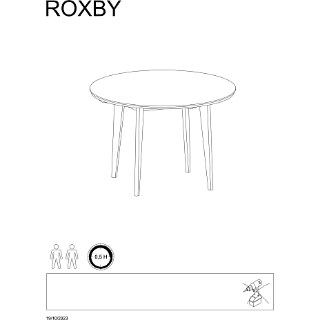 Roxby rundt spisebord - sort