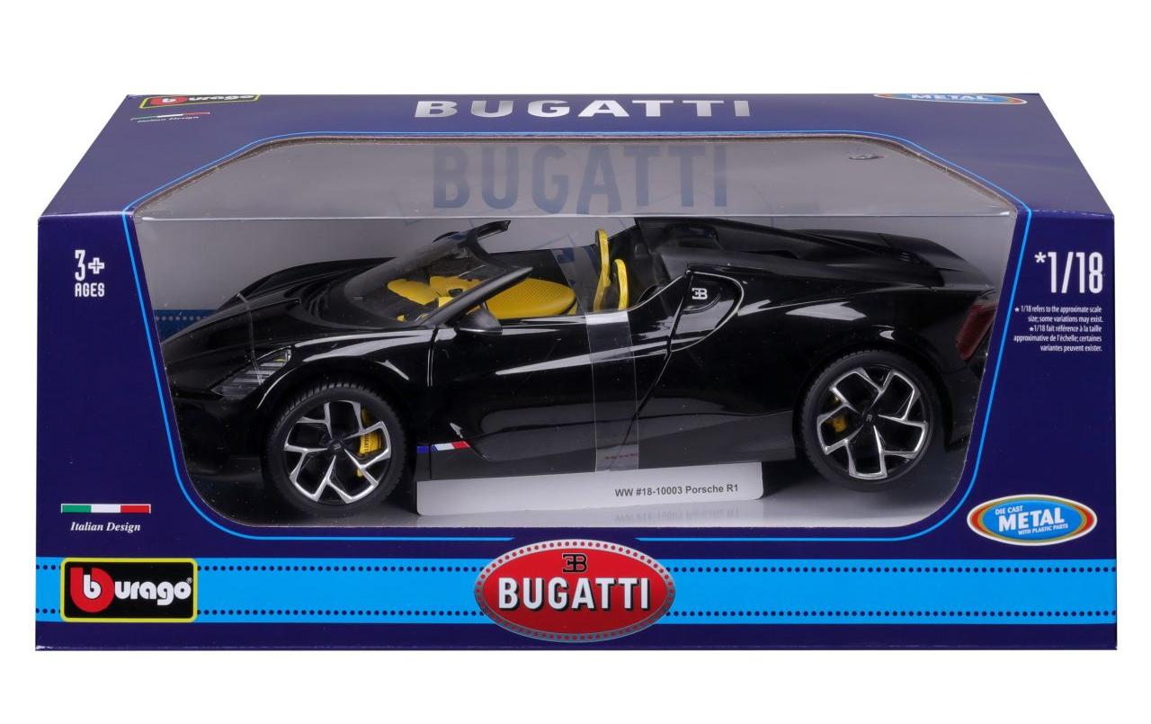 Bugatti Mistral Schwarz 1:18Sammlermodell im Massstab 1:18