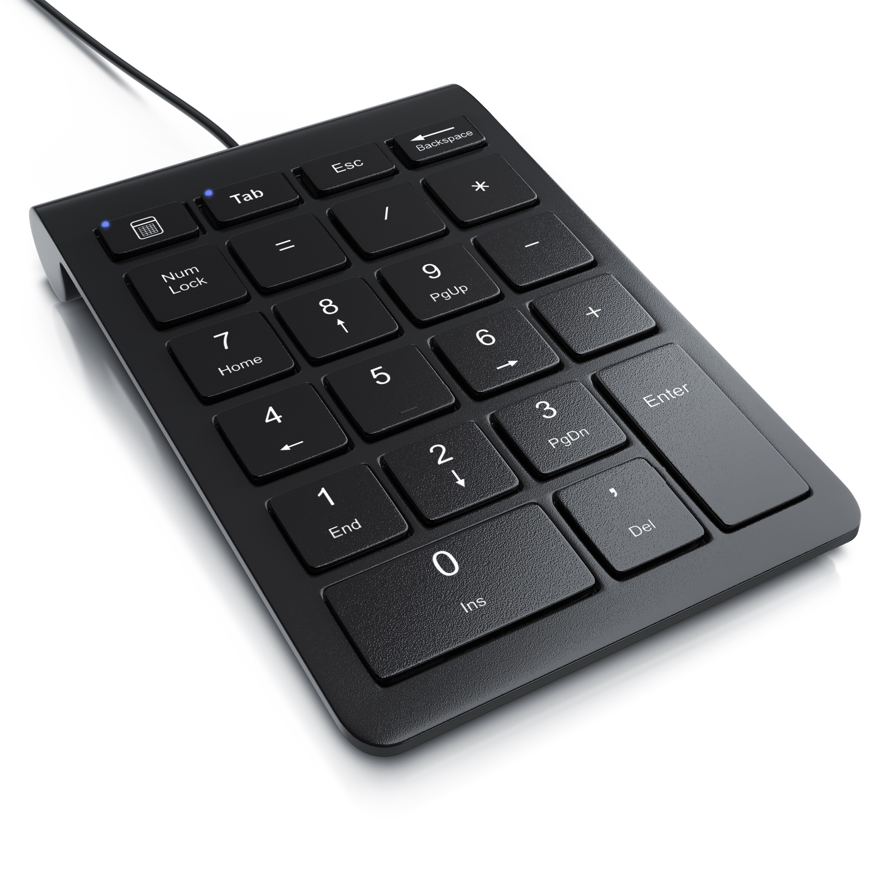 Aplic Numpad 22 Tasten - Keypad kabelgebunden USB Typ A - Ziffernblock mit 10 Multifunktionstasten - Multimedia-Keys - geneigte Tastatur - für PC