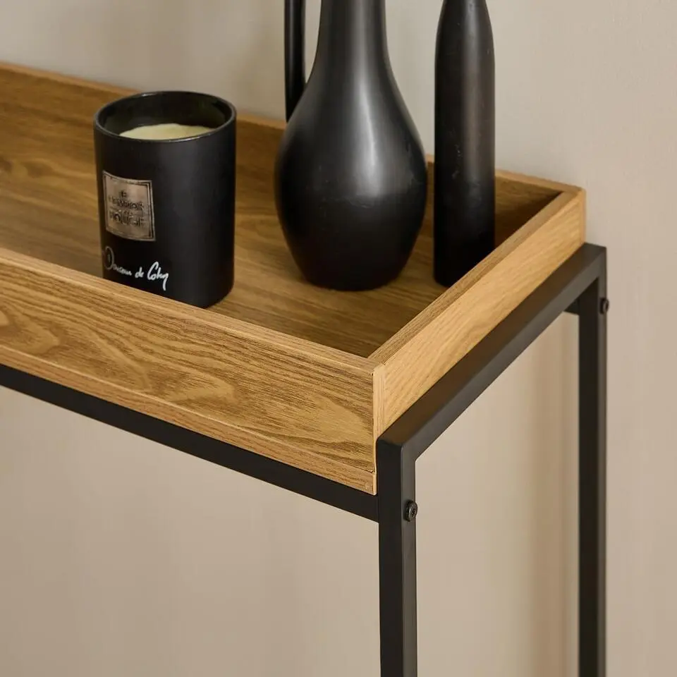 CALICOSY - Sidetable JESSIE - Licht hout - 90x100x30 cm