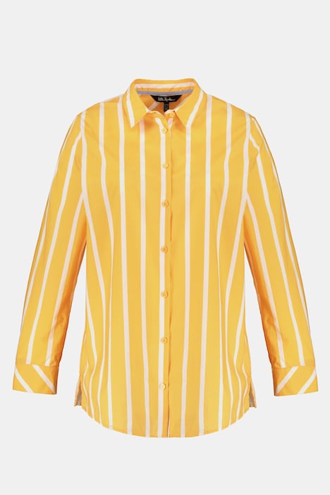 Hemdbluse, Streifen, Hemdkragen, Langarm