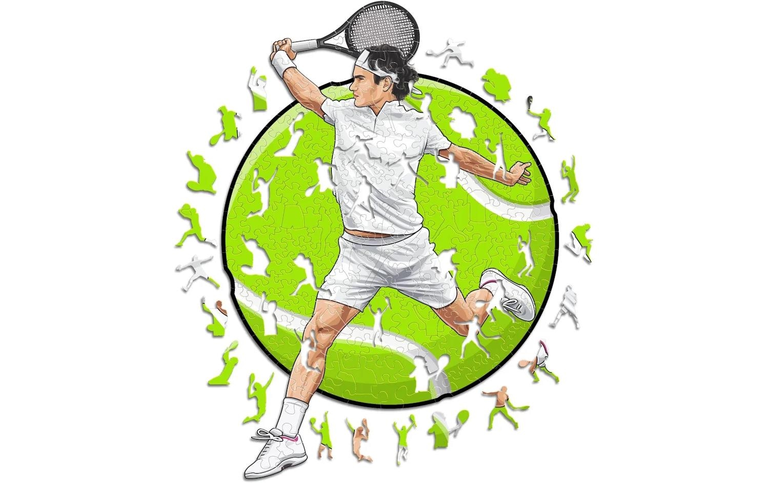 Puzzle »Iconic Roger Federer – Tennis – Holz Puzzle« Birkenholz (aus der Schweiz)