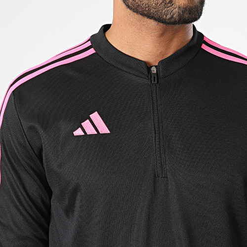 Tee Shirt Manches Longues A Bandes Tiro 23 IL9551 Noir
