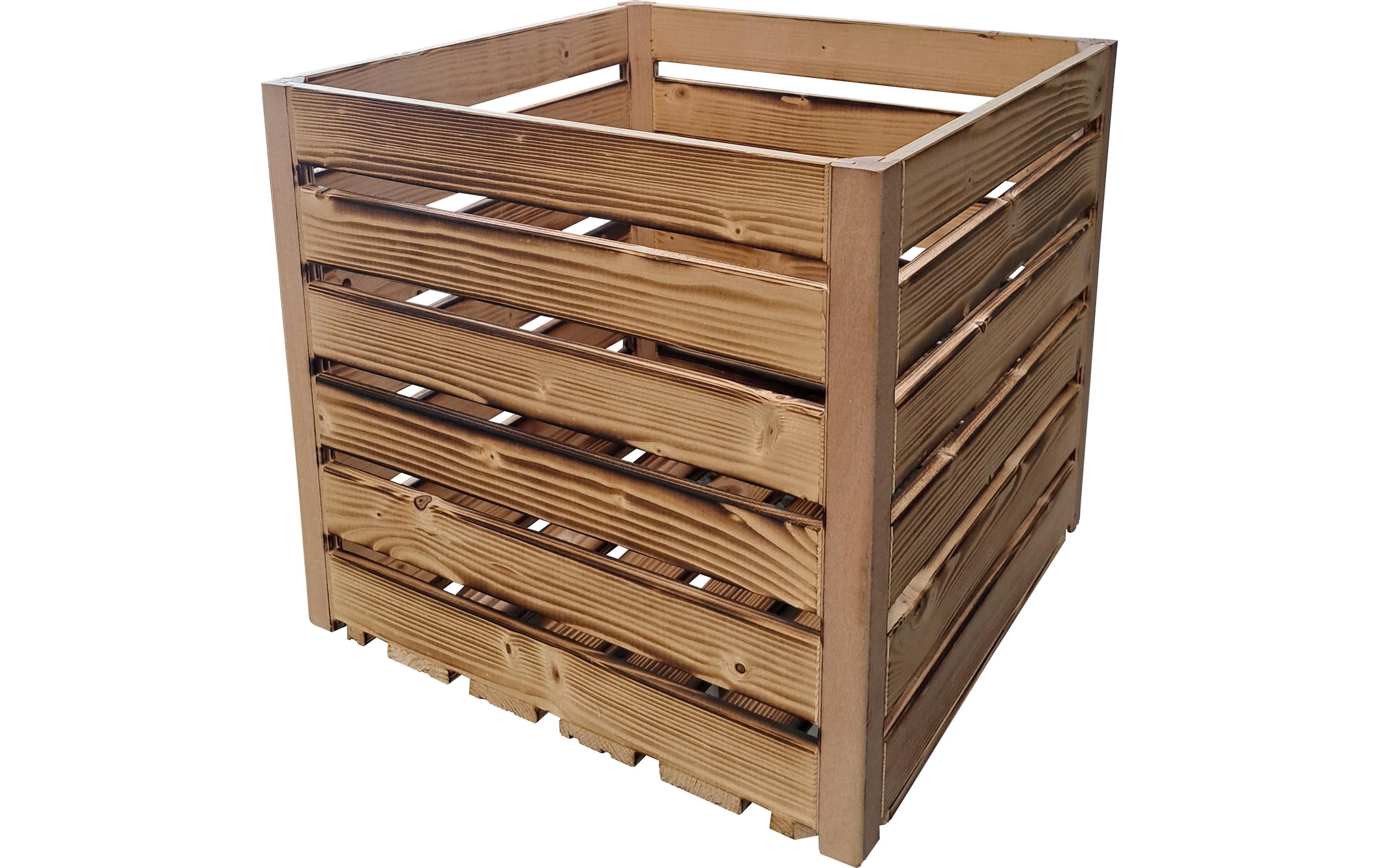 Holzharasse geflammt, 35 x 35 x 32 cmModulares Wohnregal