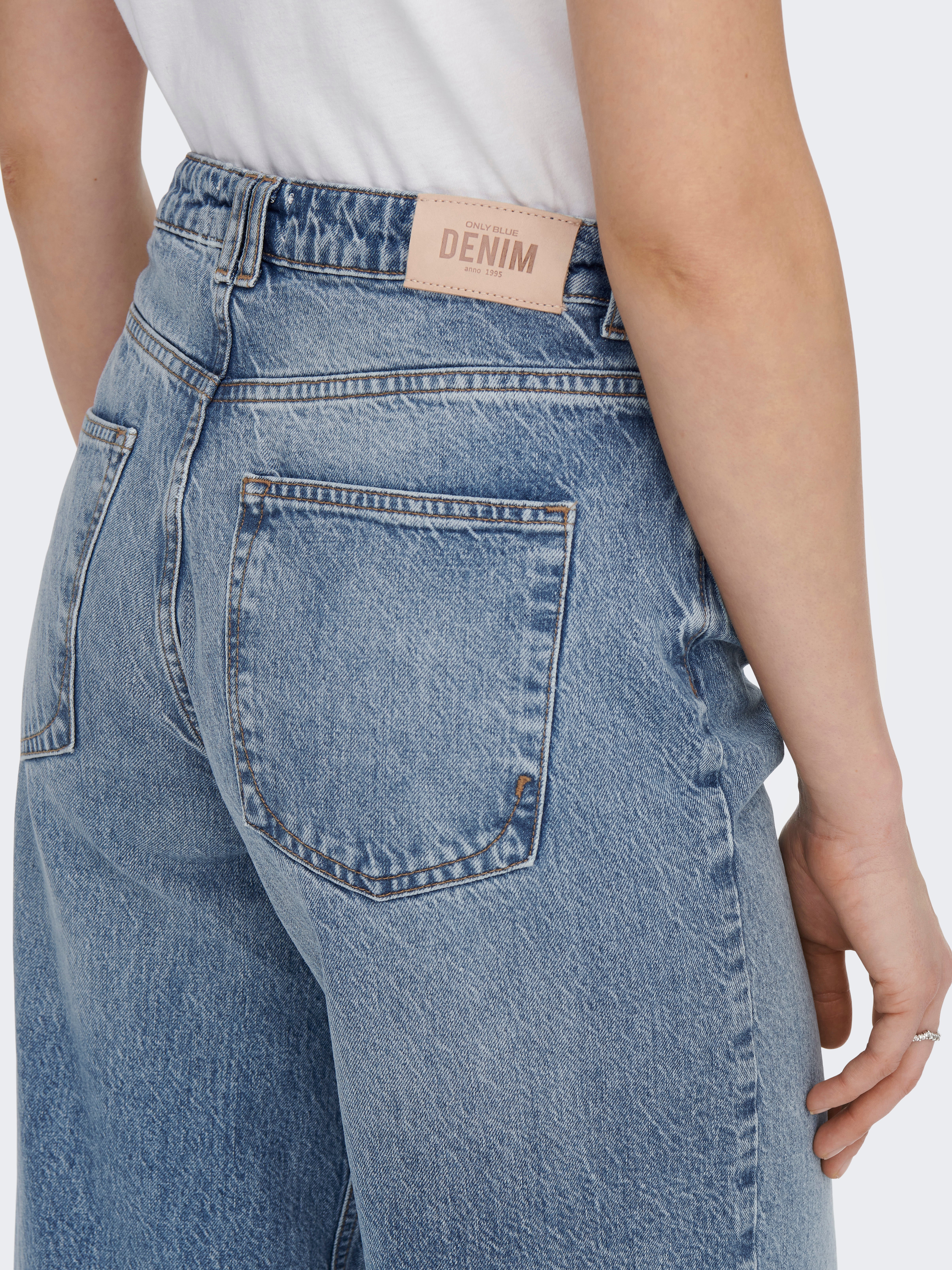 ONLVELA Weiter Beinschnitt Jeans Medium Blue Denim