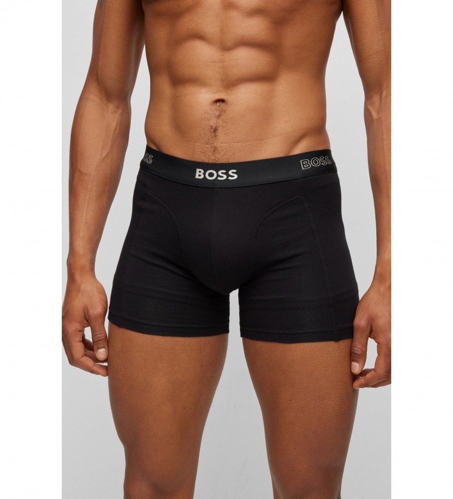 Cuecas Boxer BOSS Pack 2 com Estampa Azul Marinho
