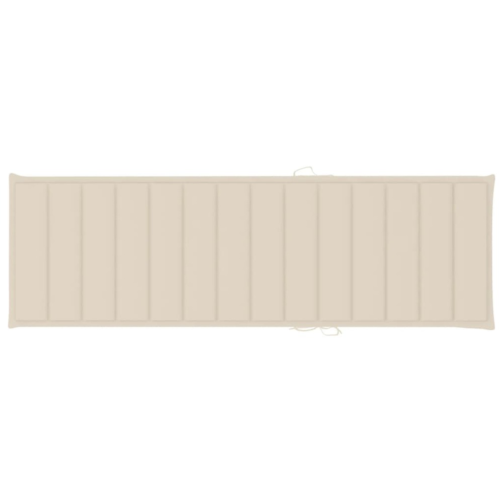 Transat chaise longue bain de soleil lit de jardin terrasse meuble d'extérieur 2 places avec coussin acacia solide et acier 0