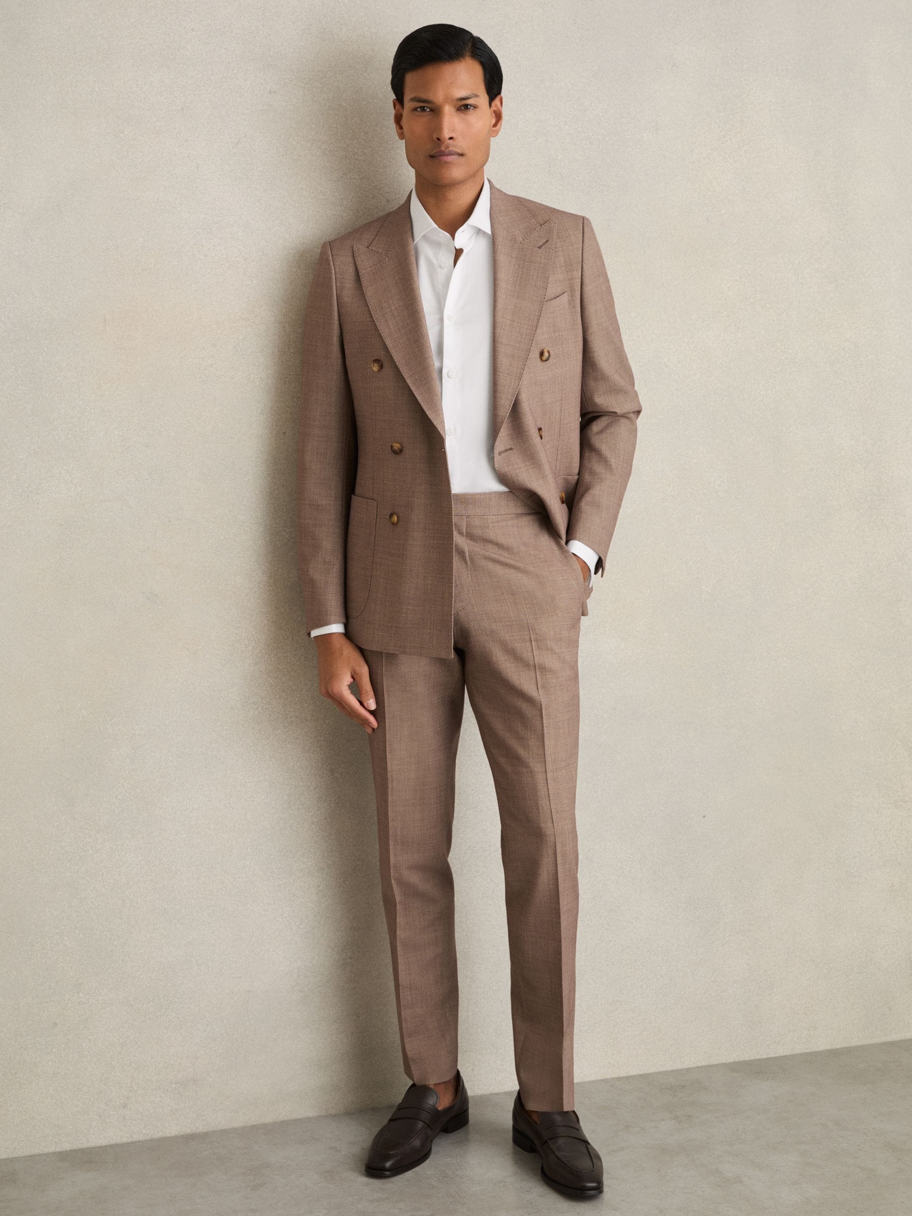 Wit - Slim Fit - Reiss Remote Double Cuff Cotton-Sateen Shirt
