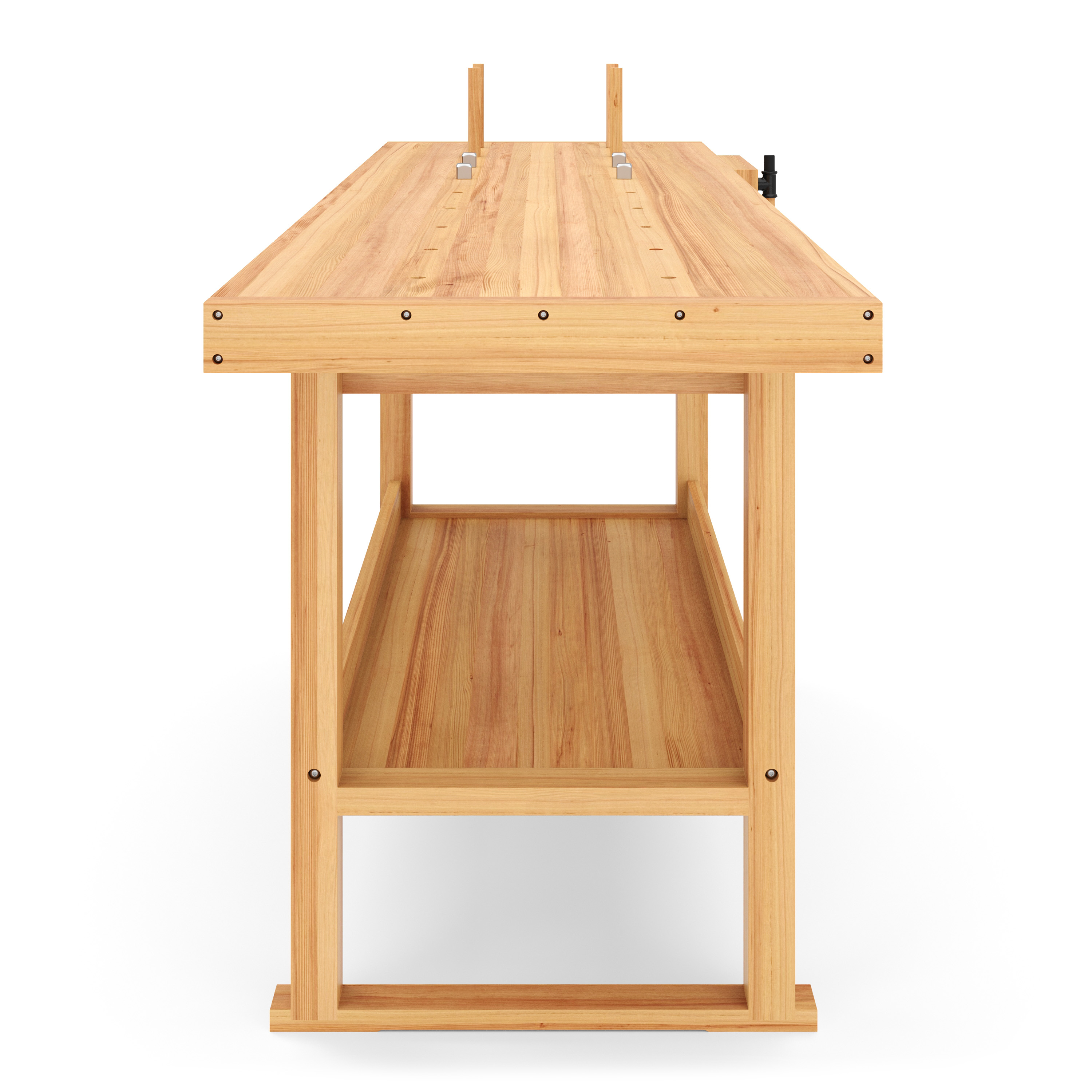 Werkbank mit Schraubstock Holz 180 x 50 cm