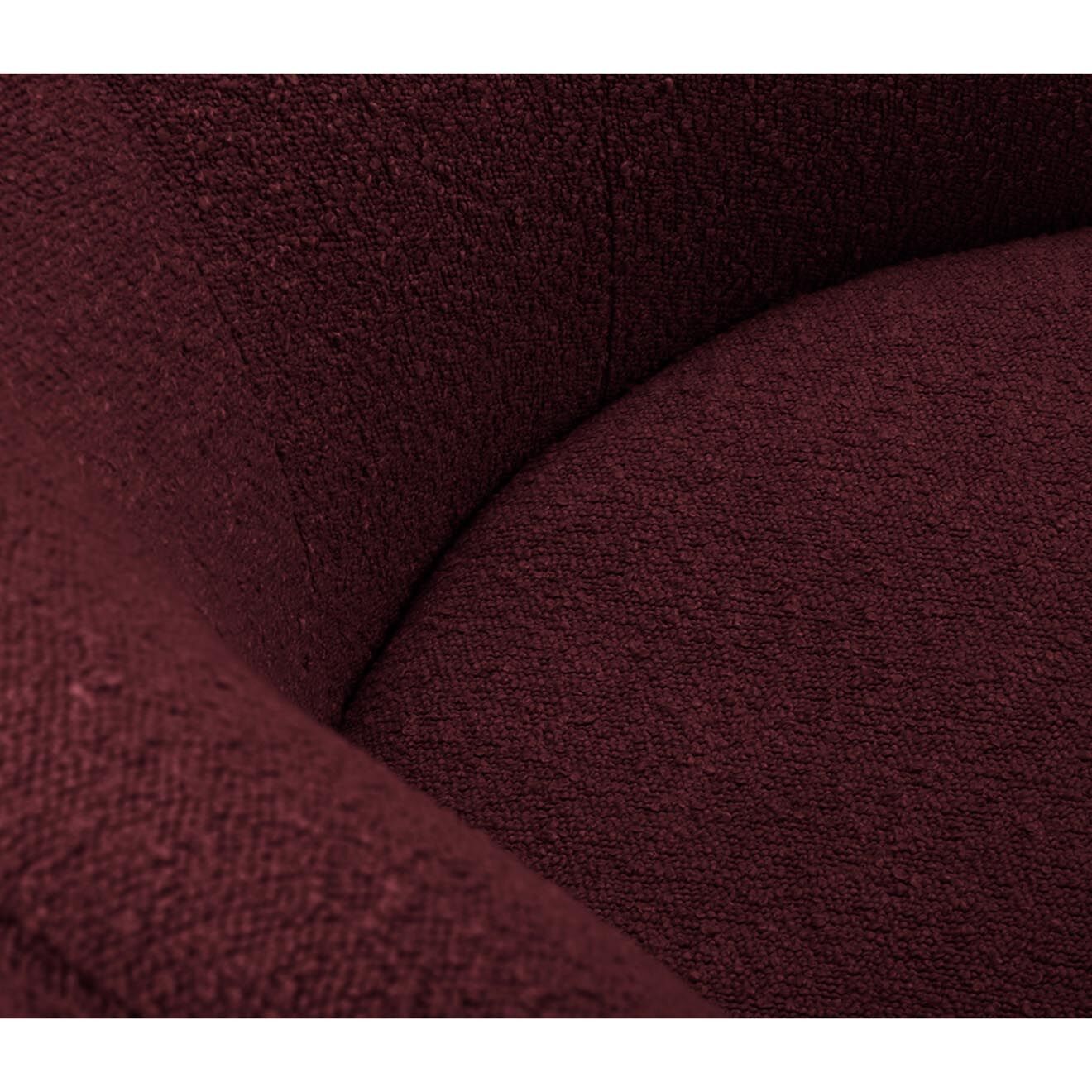 Mazzini Sofas Canapé Clove 2 places Velours bouclé bordeaux - 130x77x80 cm