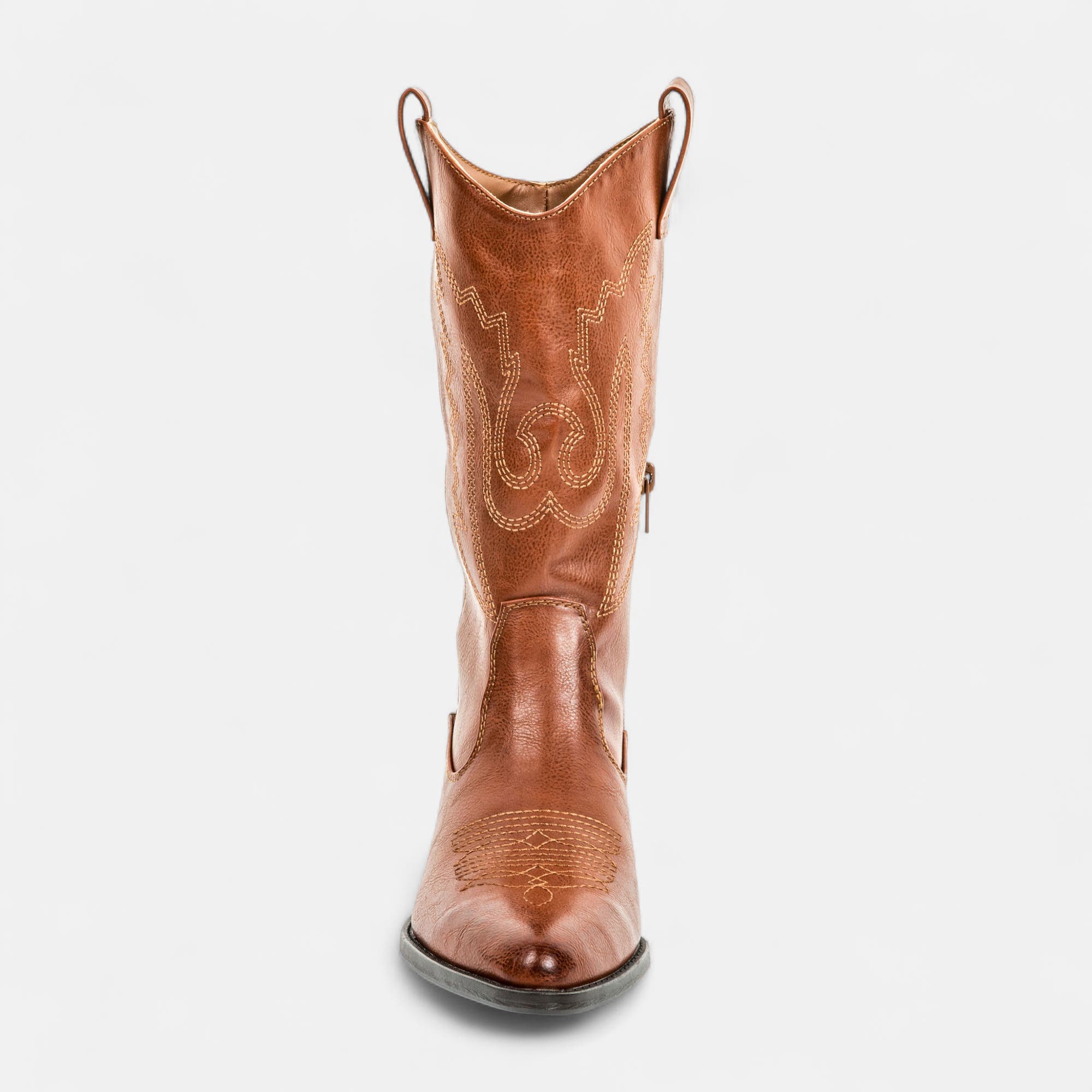 Bottes à talon Femme cognac