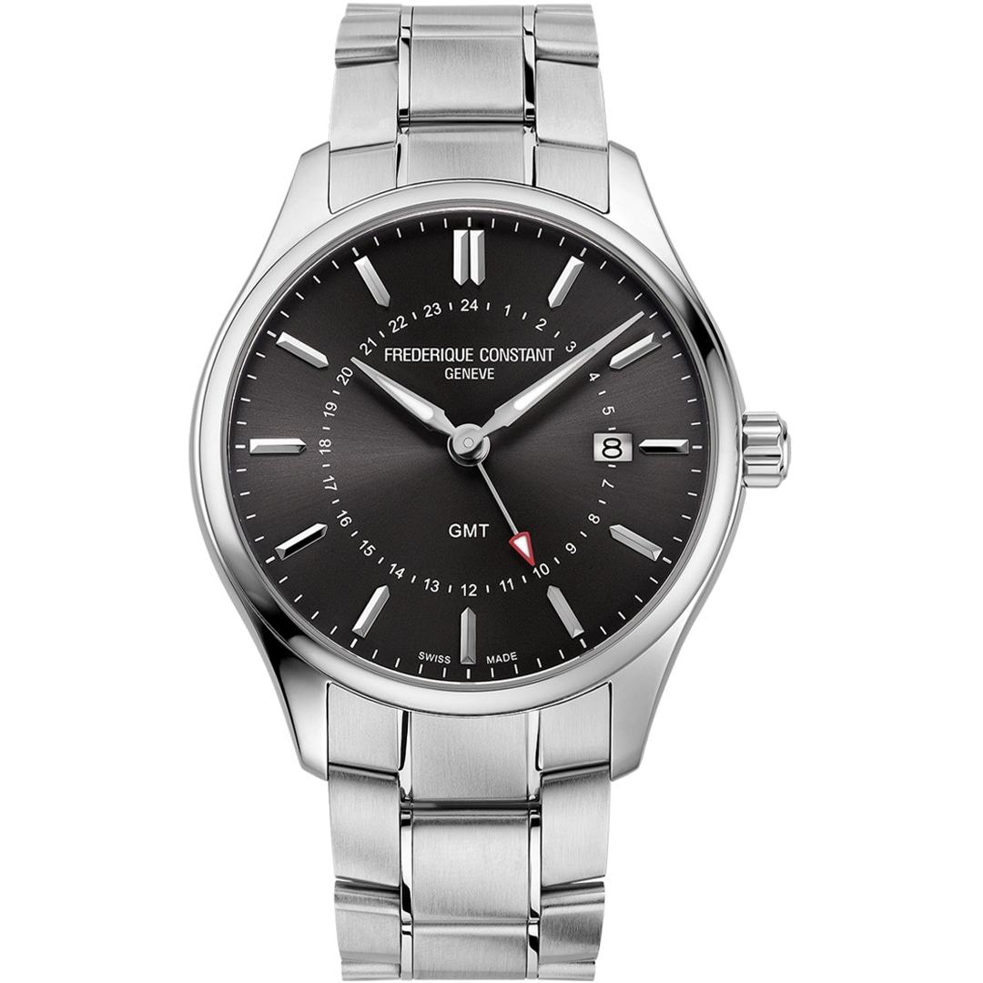 Frederique Constant Classics Quartz GMT Schwarz