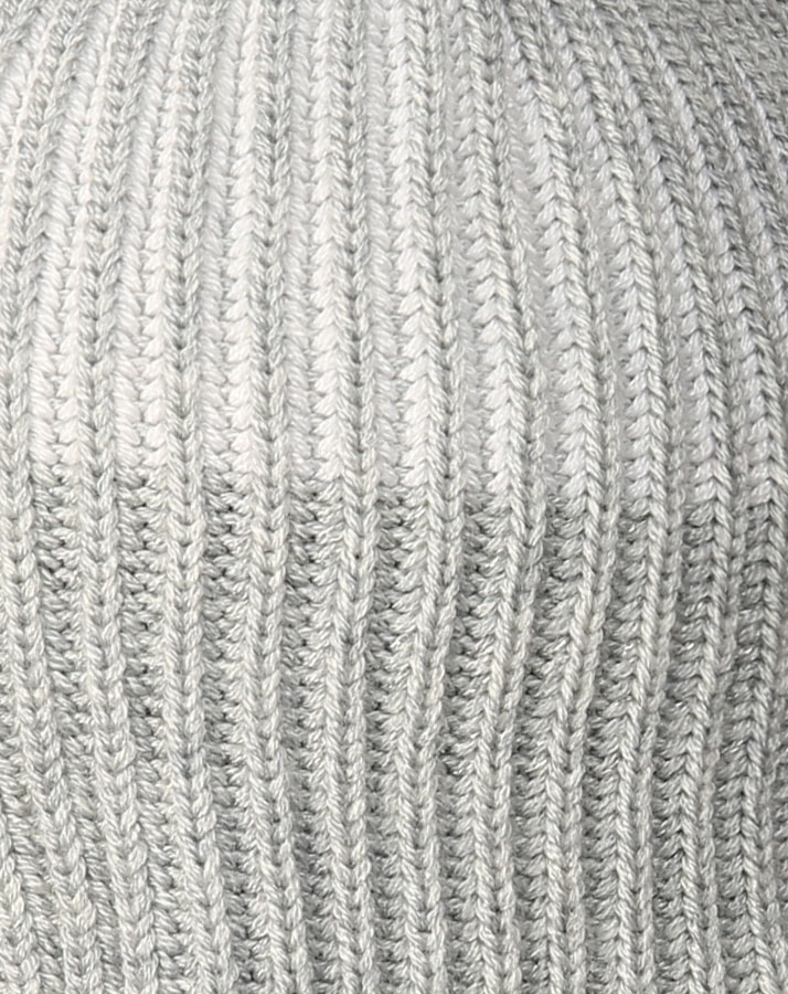 Strickmütze WEFT mit Wolle in hellgrau