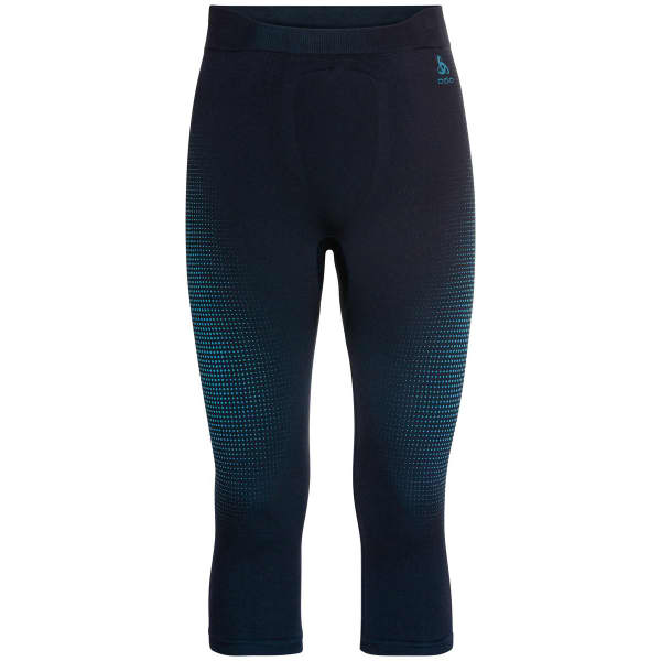 Collant thermique ODLO BL BOTTOM 3/4 PERFORMANCE WARM ECO DARK SAPPHIRE - STUNNING BLUE