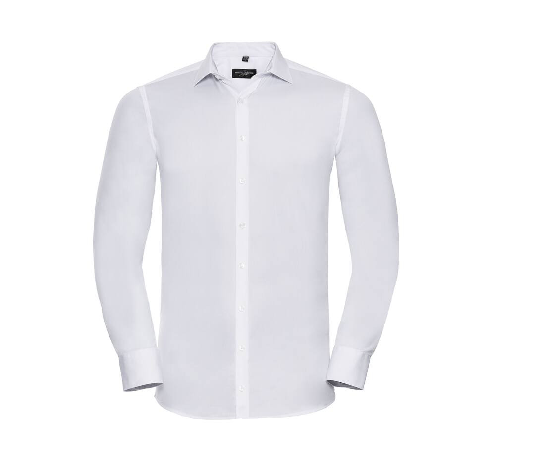 Russell Collection JZ960 - Chemise Homme Ajustée en Lycra® et Coton Confort