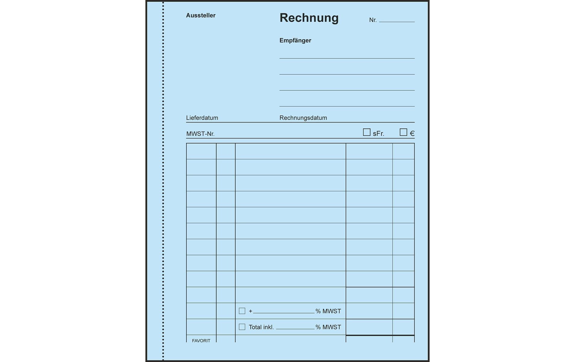 Durchschreibeblock 113 x 144 mm Rechnungen, 50 x 2 BlattBlock mit Rechnungen