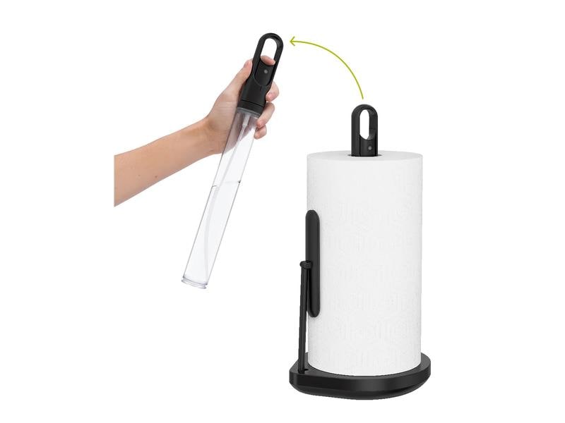 Simplehuman Küchenrollenhalter Schwarz Papierrollenhalter mit Sprühpumpe