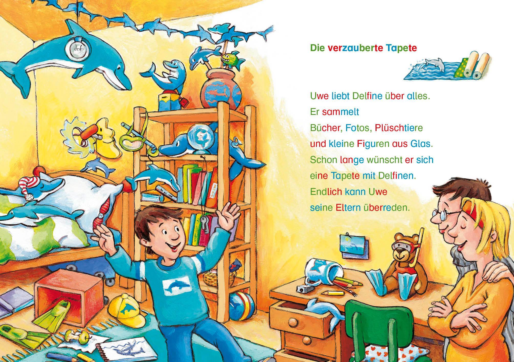 Silbengeschichten zum Lesenlernen - Delfingeschichten
