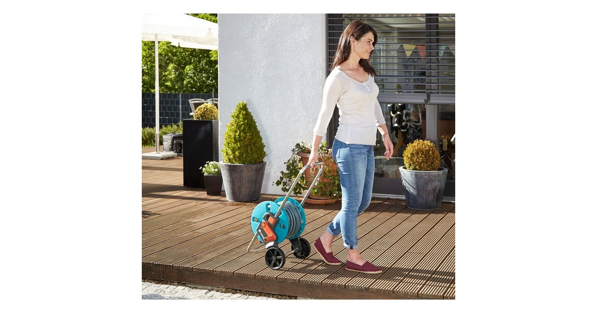 GARDENASlangenwagen AquaRoll S Set  (Turquoise/grijs, 18502-20)
