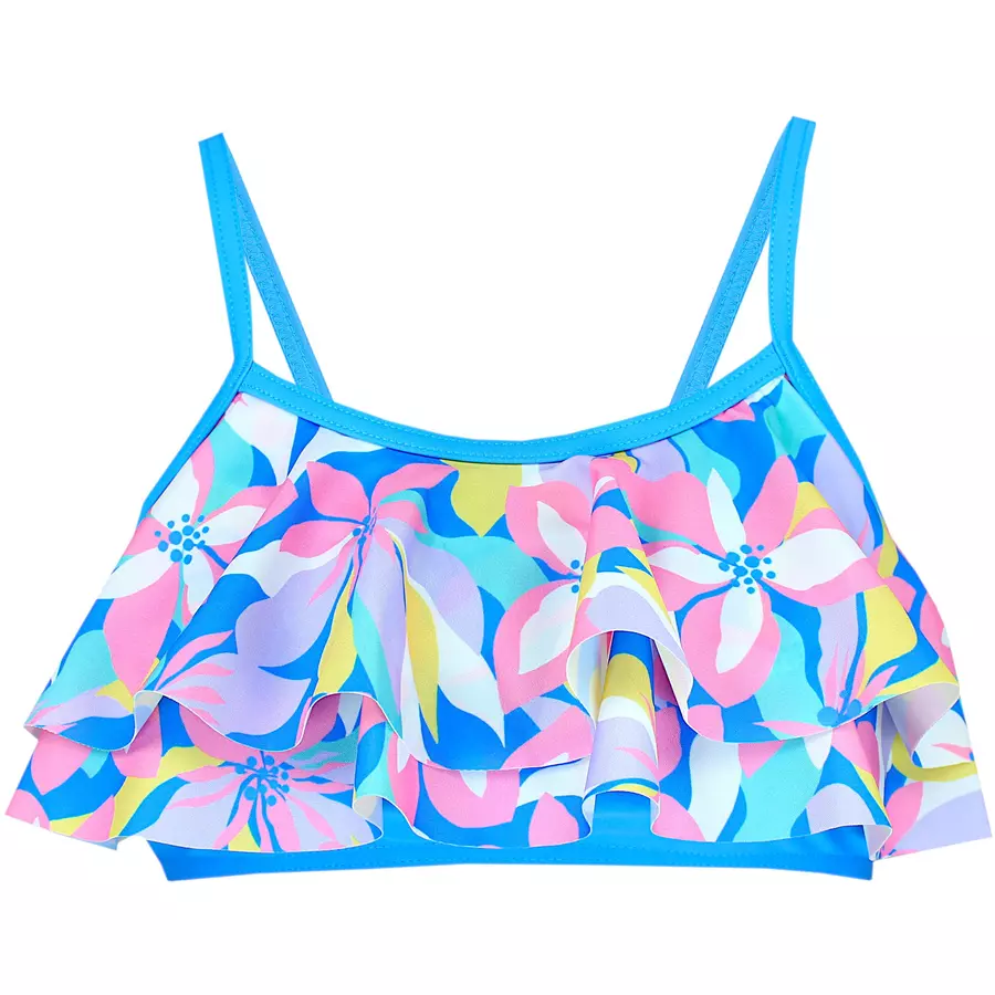 Aquarti Mädchen Bikini Set Zweiteilig Bikinislip Bustier blaugelb