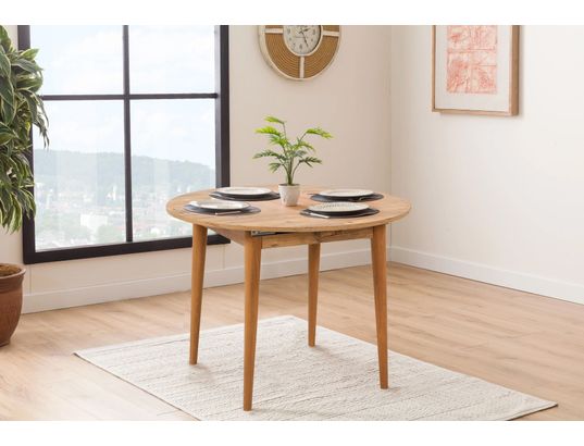 CONCEPT1 - Table Vina extensible pin atlantique 100 x 100 x h75