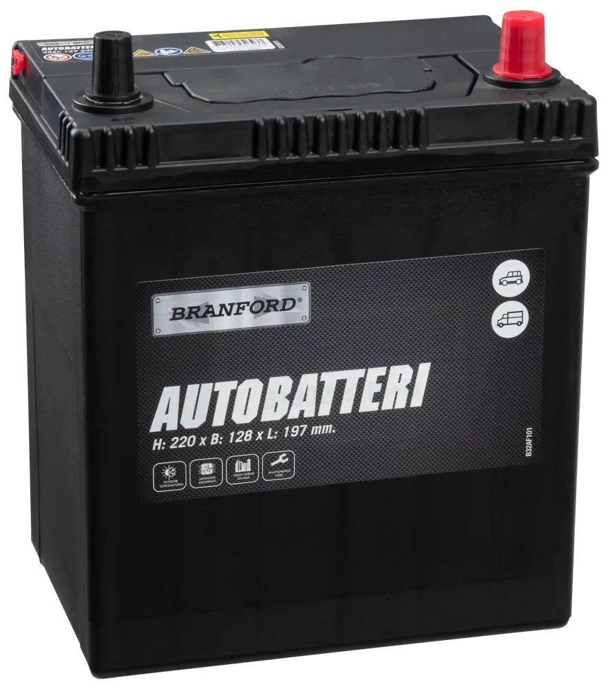 BRANFORD Autobatteri 35Ah +højre