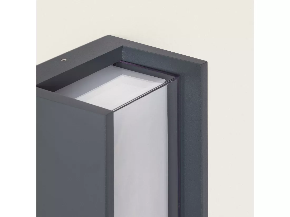 Applique murale extérieur LED à double diffuseur sélectionnable Lysandra 12 W en aluminium CCT Anthracite