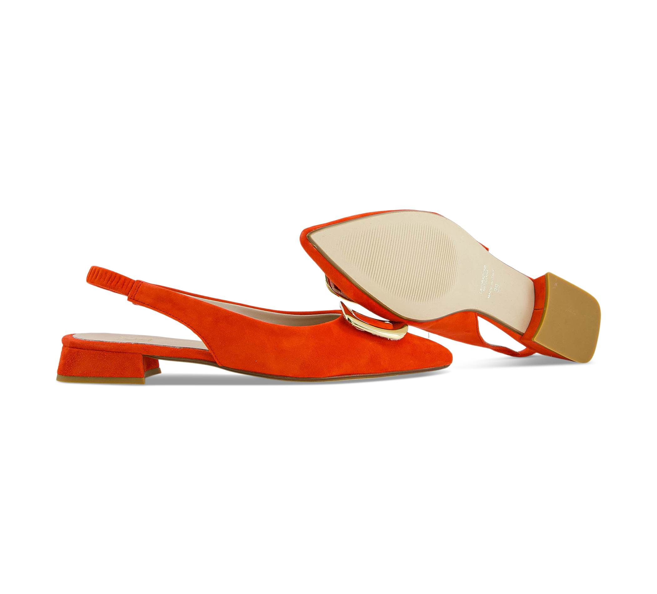 1874 by Walder Sling-Pumps orange