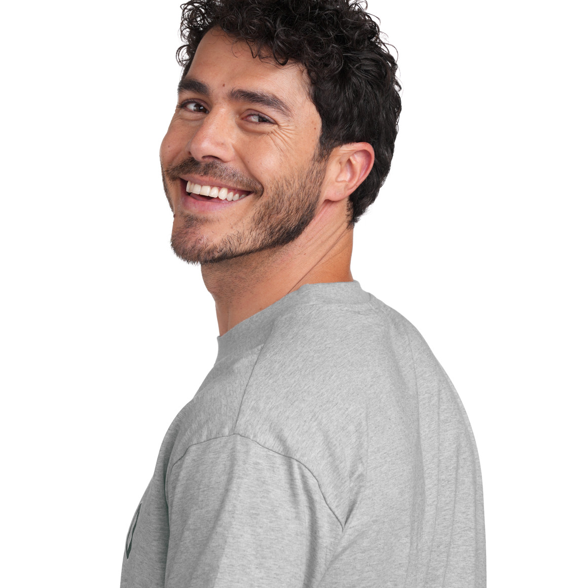 Jonas Nielsen Herren T-Shirt mit Print hellgrau