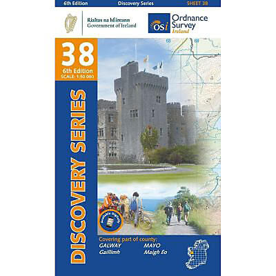 ORDNANCE SURVEY - 38 GALWAY MAYO S CENTRE IRLANDE 1 50 000